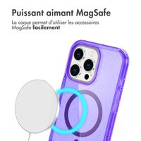 imoshion Coque Pailletée avec MagSafe Apple iPhone 16 Pro - Paillettes Violet