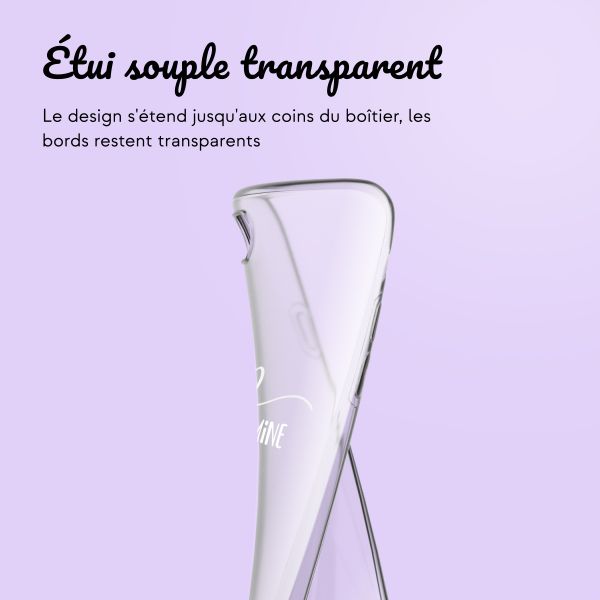 Coque personnalisée avec un cœur élégant iPhone SE (2022 / 2020) / 8 / 7 - Transparent