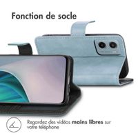 imoshion Étui de télephone portefeuille de luxe Motorola Moto G05 / E15 - Bleu clair