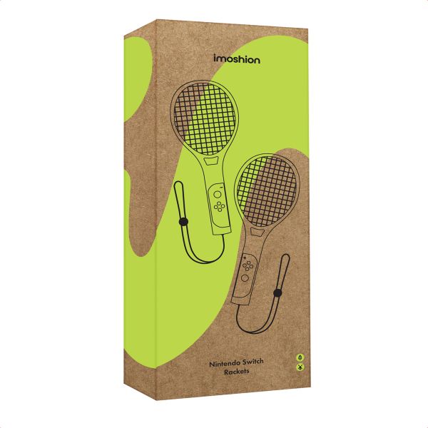 imoshion Raquettes de tennis Nintendo Switch 2 - Set de 2 - Bleu / Rose