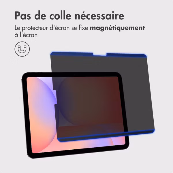 Accezz Protecteur d’écran de confidentialité magnétique Samsung Galaxy Tab S10 Lite / S10 FE / S9 FE / S9 / S8 / S7