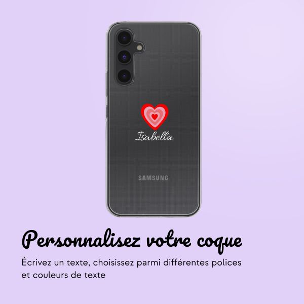 Coque personnalisée avec un cœur Samsung Galaxy A54 (5G) - Transparent