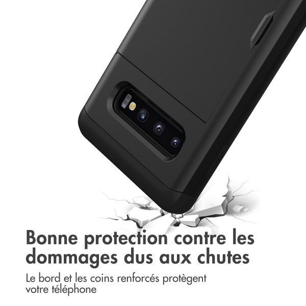 imoshion Coque arrière avec porte-cartes Samsung Galaxy S10 Plus - Noir