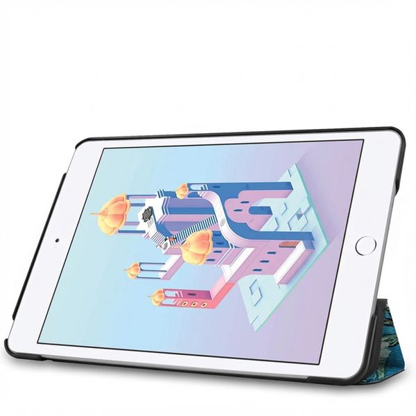 imoshion Coque tablette Design Trifold Apple iPad Mini 5 (2019) / Mini 4 (2015) - Green Plant