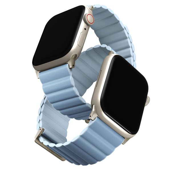 Uniq Bracelet double face Revix Premium Edition Apple Apple Watch Series 1 á 9 / SE (38/40/41 mm) | Series 10 (42 mm) - Bleu Arctique/Doux