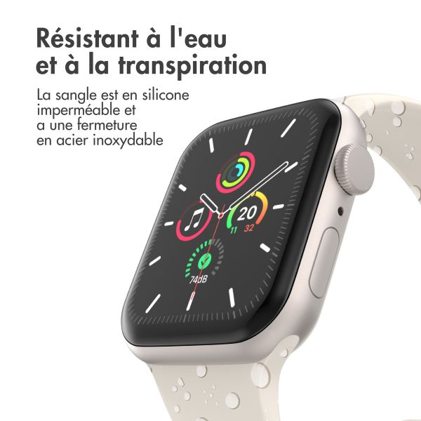 imoshion Bracelet en silicone⁺ Apple Watch Series 1 t/m 11 / SE / Ultra (44/45/46/49 mm) - Taille M/L - Starlight