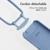 imoshion Coque arrière Color avec cordon amovible et MagSafe Apple iPhone 16 - Ash Blue