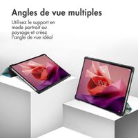imoshion Coque tablette Design Trifold Lenovo Tab P12 - Green Plant
