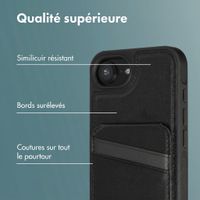 imoshion Coque arrière avec porte-cartes et support Apple iPhone 17e / 16e - Noir