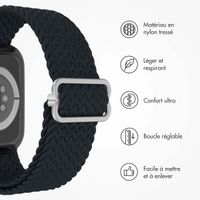 imoshion Bracelet tissé en nylon Apple Watch Series 1 á 9 / SE (38/40/41 mm) | Series 10 (42 mm) - Gris foncé