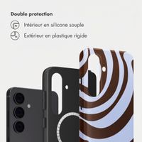 Selencia Coque arrière Vivid avec MagSafe Samsung Galaxy S24 - Dream Swirl Chocolate