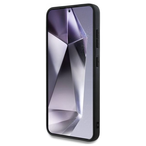 Guess Coque 4G Logo Triangle Strass Samsung Galaxy S25 - Noir