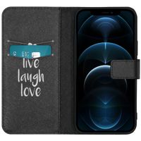 imoshion Coque silicone design iPhone 12 (Pro) - Live Laugh Love