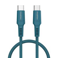 imoshion Braided USB-C vers câble USB-C - 1 mètre - Bleu foncé