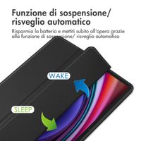 imoshion Coque tablette rigide Trifold Samsung Galaxy Tab S9 11.0 pouces - Noir