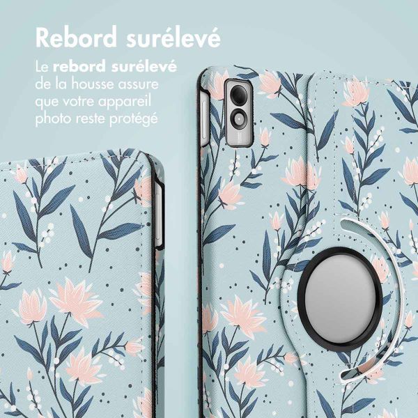 imoshion Coque tablette Design rotatif à 360° Lenovo Tab M10 5G - Flowers