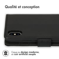 imoshion Étui de téléphone portefeuille Luxe Apple iPhone Xs / X - Noir