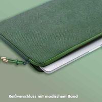 Selencia Pochette ordinateur Corduroy 15-16 pouces - Sage Green