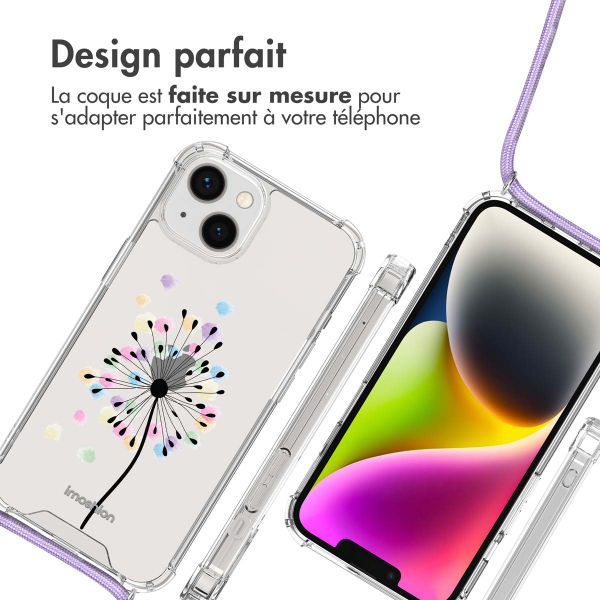 imoshion Coque Design avec cordon Apple iPhone 14 - Sandstone Dandelion