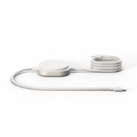 Zens Câble USB-C Pro 2 avec chargeur sans fil pour téléphone / earbuds - MagSafe et Qi2 - Blanc