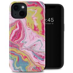 Selencia Coque arrière Vivid avec MagSafe Apple iPhone 14 - Marble Pink