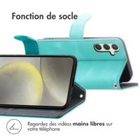 imoshion Etui de téléphone portefeuille avec cordon Samsung Galaxy S25 - Turquoise