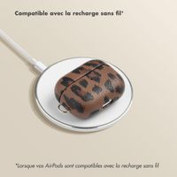Selencia Coque Sabi Apple AirPods Pro / Pro 2 - imprimé léopard - Mocha Brown