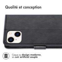 imoshion Étui de téléphone portefeuille Luxe iPhone 15 - Noir