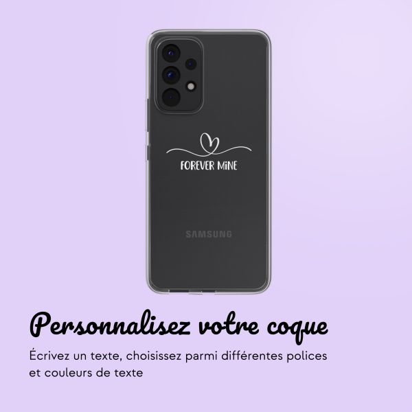 Coque personnalisée avec un cœur élégant Samsung Galaxy A53 - Transparent