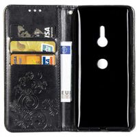 imoshion Etui de téléphone Fleurs de Trèfle Sony Xperia XZ3 - Noir