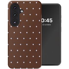 Selencia Coque arrière Vivid avec MagSafe Samsung Galaxy S26 - Happy Dots Chocolate
