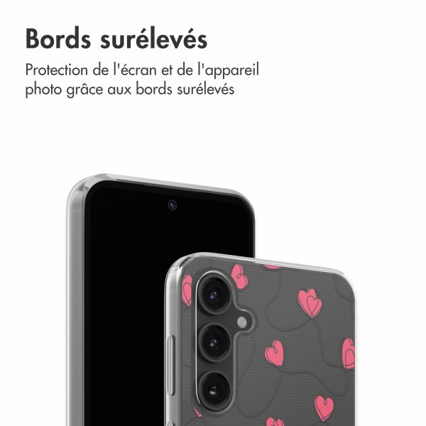 imoshion Coque design pour Samsung Galaxy S23 FE - Dusty Rose Connected Hearts