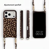Selencia Nova coque arrière en cuir véritable avec porte-cartes Apple iPhone 17 Pro Max - Fawn Chic