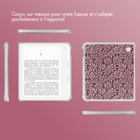 imoshion Coque Design Clear Kobo Libra Colour - Bloom Love Blush