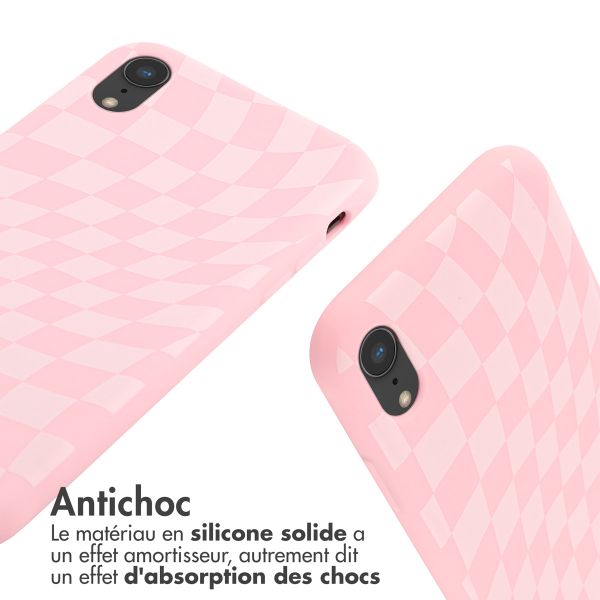 imoshion Coque design en silicone avec cordon iPhone Xr - Retro Pink