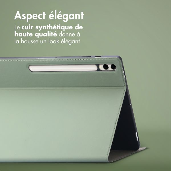 Accezz Housse Classic Tablet Stand Samsung Galaxy Tab S10 Plus / Tab S9 Plus / Tab S9 Plus FE - Vert