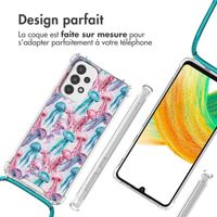 imoshion Coque Design avec cordon Samsung Galaxy A33 - Jellyfish Watercolor