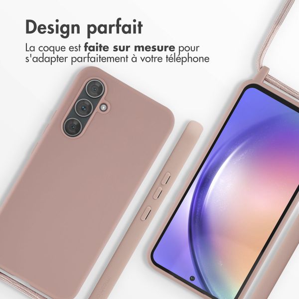 imoshion Coque en silicone avec cordon Samsung Galaxy A54 (5G) - Sand Pink