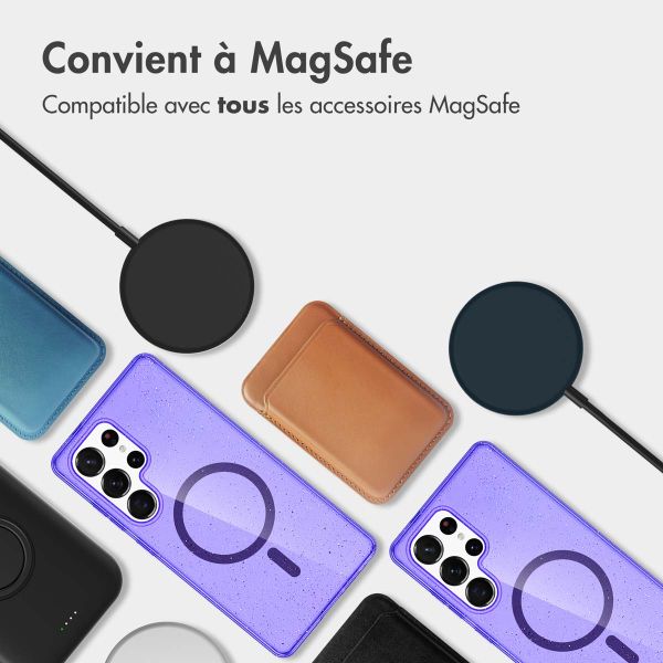 imoshion Coque Pailletée avec MagSafe Samsung Galaxy S25 Ultra - Paillettes Violet