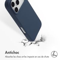 Accezz Coque Liquid Silicone avec MagSafe Apple iPhone 17 Pro - Bleu foncé