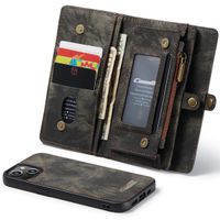 CaseMe Etui de téléphone de luxe en cuir deux iPhone 13 Mini