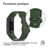 imoshion Bracelet en silicone le Fitbit Charge 3 / 4 - Vert foncé