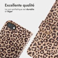 imoshion Étui de télephone portefeuille Design Apple iPhone SE (2022 / 2020) / 8 / 7 / 6(s) - Leopard Mood