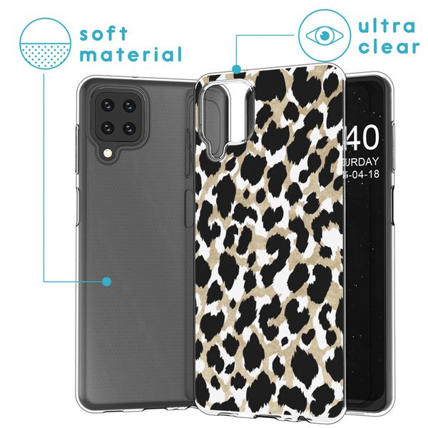 imoshion Coque Design Samsung Galaxy A12 - Léopard / Noir