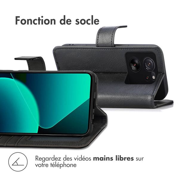 imoshion Étui de télephone portefeuille Xiaomi 13T / 13T Pro - Noir
