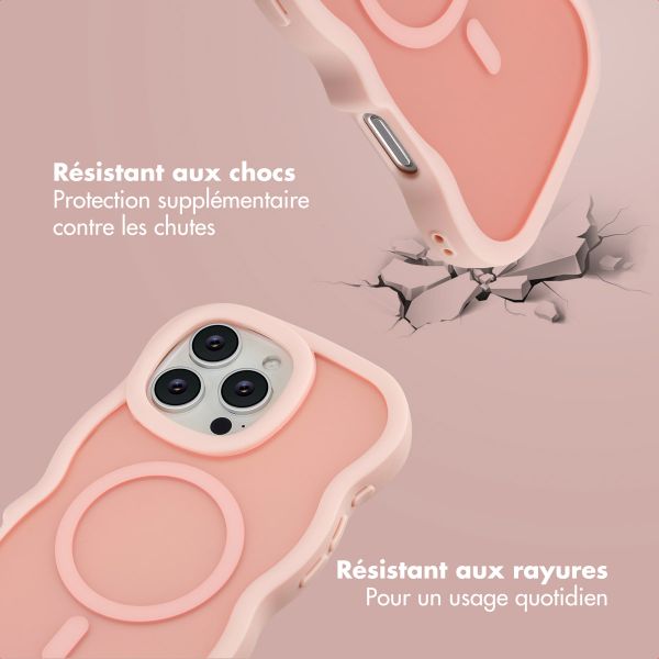 Selencia Coque arrière Wavy avec MagSafe Apple iPhone 16 Pro Max - Soft Pink