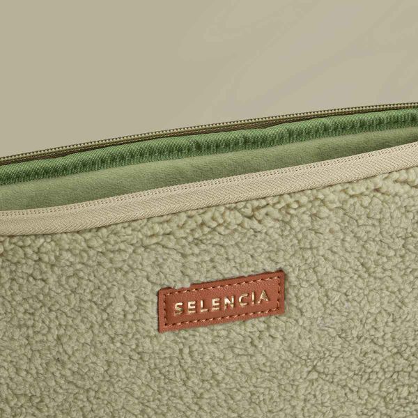 Selencia Pochette ordinateur Teddy 13-14 pouces - Sage Green