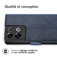 imoshion Étui de téléphone portefeuille Luxe Oppo Reno 8 Pro 5G - Bleu foncé