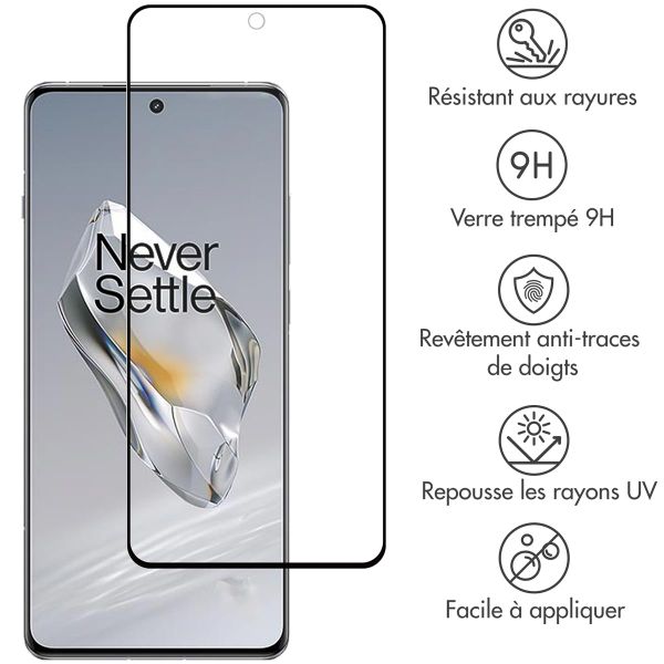 Accezz Protection d'écran en verre trempé Full Cover pour OnePlus 12 - Transparent