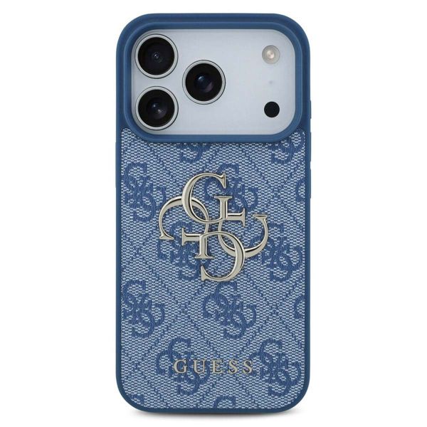 Guess Coque 4G Metal Logo Backcover Apple iPhone 17 Pro Max - Bleu